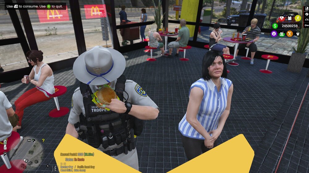 Could contain: clothing, person, footwear, screenshot, text, woman, man, ground, people