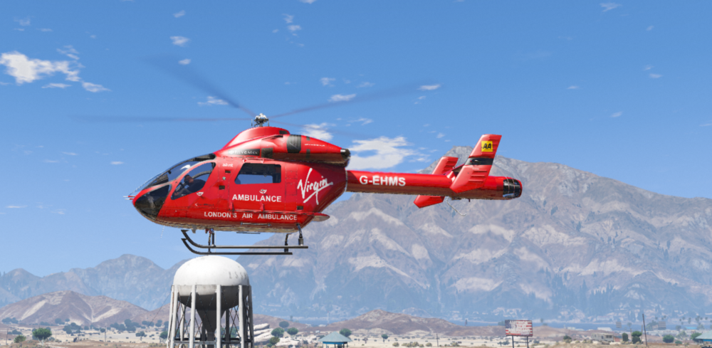 Could contain: transport, outdoor, sky, helicopter, vehicle, helicopter rotor, aircraft, rotorcraft, military helicopter, red, mountain