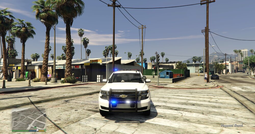 Could contain: outdoor, sky, vehicle, land vehicle, car, tree, palm tree, ground, wheel, palm, street, way