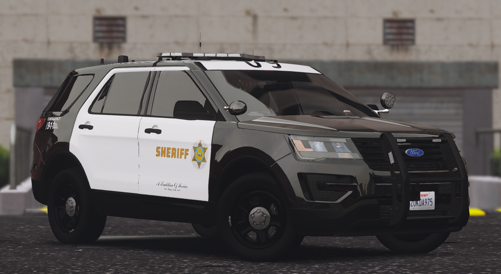 Could contain: vehicle, land vehicle, wheel, tire, transport, auto part, outdoor, bumper, law enforcement, sport utility vehicle, text, roof rack, police car, automotive exterior, automotive luggage rack, motor vehicle, ford, car, police, emergency, parked