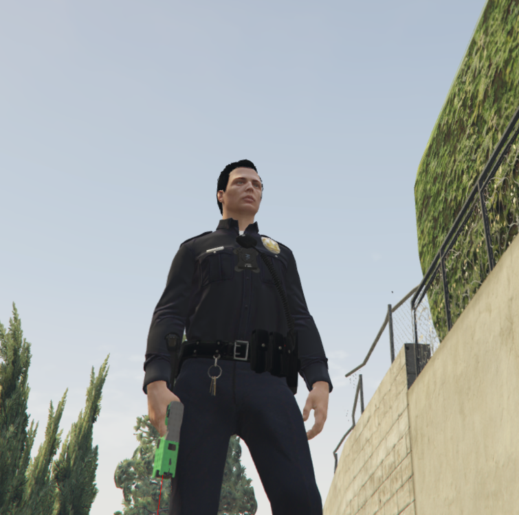 Could contain: clothing, sky, outdoor, person, man, trousers, tree, standing