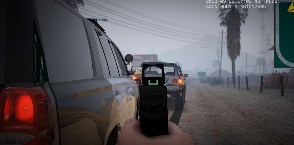 Could contain: vehicle, land vehicle, text, tire, car, outdoor, screenshot, auto part, automotive tail & brake light, wheel, automotive lighting, pc game, fog, ground, person