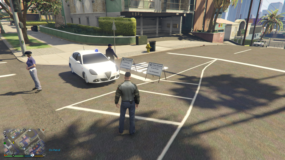 Could contain: outdoor, playground, car, vehicle, tree, land vehicle, wheel, road, ground, person, tennis