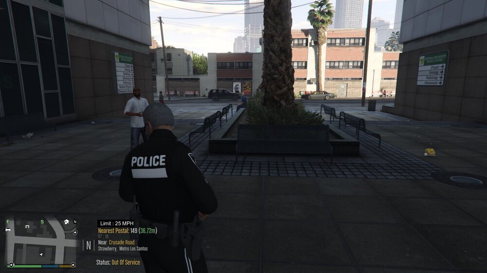 Could contain: building, pc game, screenshot, sky, clothing, tree, video game software, outdoor, person