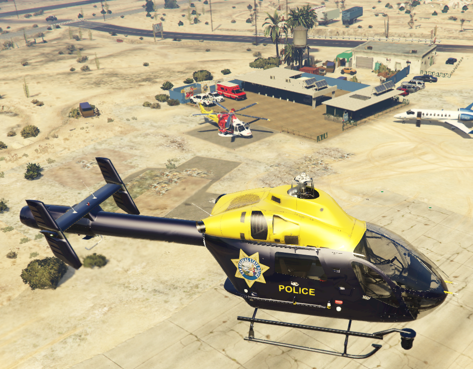 Could contain: helicopter, transport, ground, vehicle, aircraft, outdoor, helicopter rotor, rotorcraft, aviation, plane, yellow