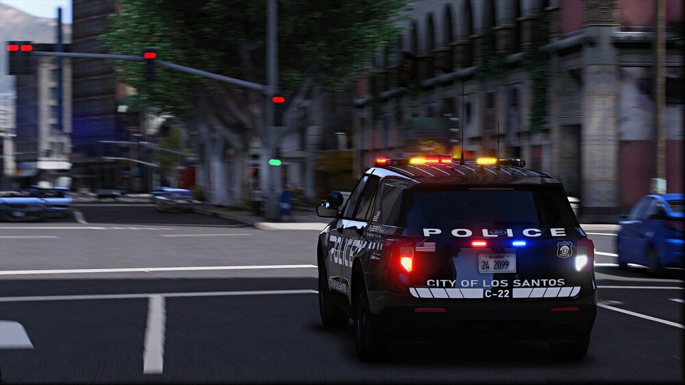 Could contain: vehicle, land vehicle, text, outdoor, wheel, road, street, transport, building, vehicle registration plate, auto part, tire, emergency service, automotive exterior, automotive lighting, law enforcement, emergency vehicle, automotive tail & brake light, traffic, police, police car, car, light, driving, city