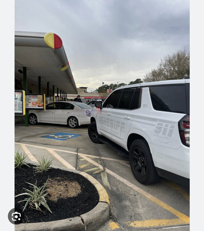 Could contain: vehicle, sky, tire, land vehicle, wheel, outdoor, auto part, sport utility vehicle, automotive exterior, ground, compact sport utility vehicle, transport, plant, road, bumper, automotive tire, mini suv, parked, family car, crossover suv, automotive tail & brake light, parking, car