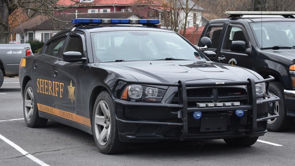 Could contain: land vehicle, vehicle, wheel, text, transport, law enforcement, outdoor, tire, police, vehicle registration plate, police car, bumper, full-size car, auto part, emergency service, street, car