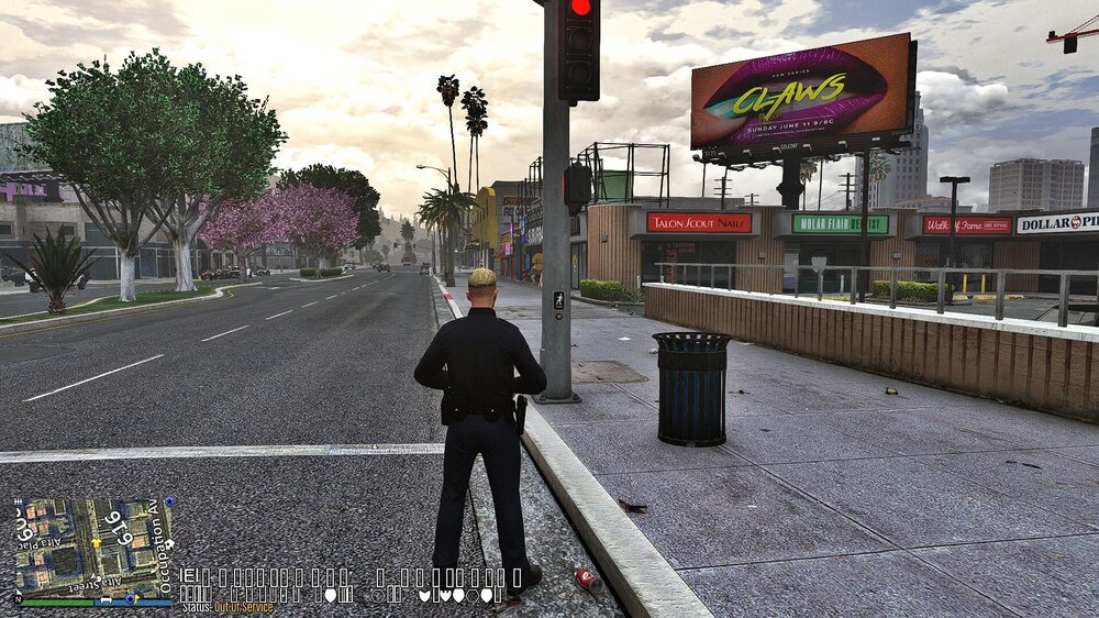 Could contain: outdoor, sky, text, cloud, billboard, tree, clothing, ground, screenshot, way, person, street, sign