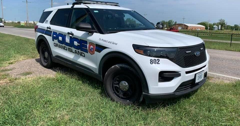 Could contain: vehicle, land vehicle, wheel, outdoor, tire, transport, grass, sky, car, bumper, auto part, motor vehicle, sport utility vehicle, ford, automotive exterior, text, police, grille, fender, vehicle registration plate, automotive tire, police car, compact sport utility vehicle, ford motor company, parked