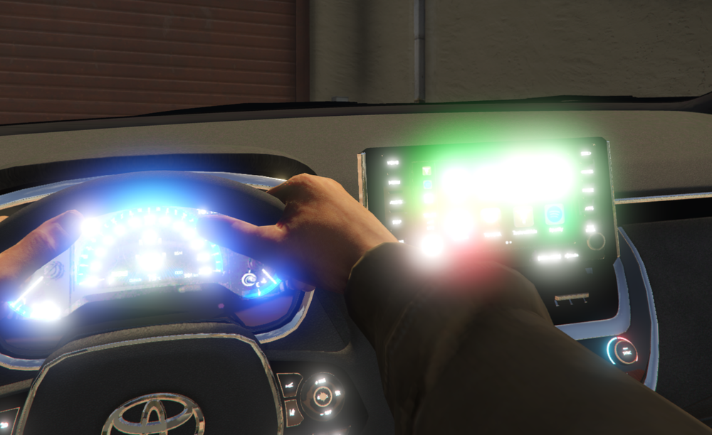 Could contain: car, person, vehicle, auto part, land vehicle, mirror, indoor, light, driving