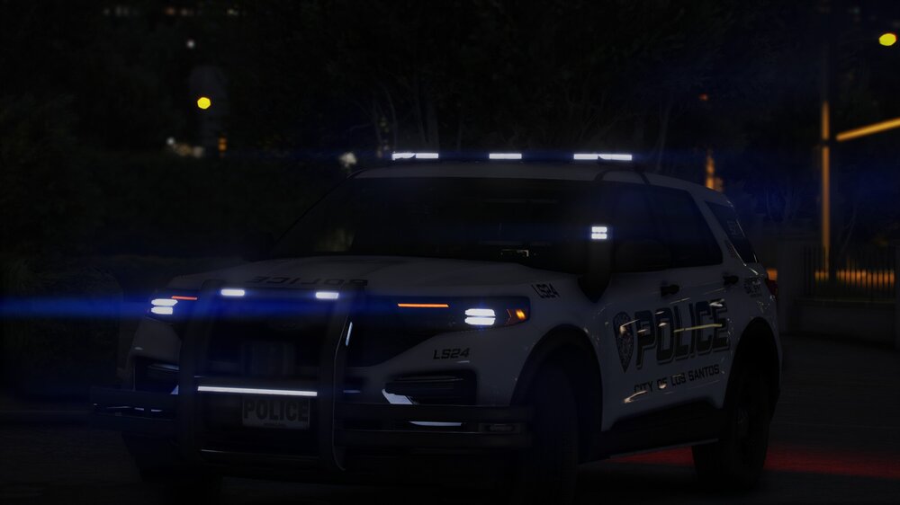 Could contain: vehicle, land vehicle, wheel, tire, outdoor, transport, car, auto part, bumper, road, automotive design, automotive light bulb, automotive exterior, night, driving, street, police, light