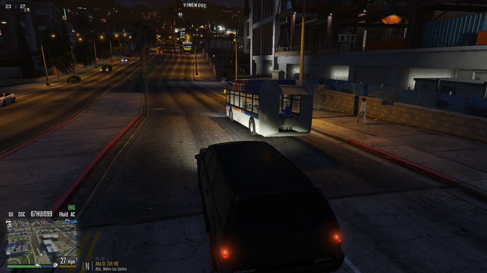 Could contain: vehicle, land vehicle, car, screenshot, pc game, road, outdoor, street, night, city