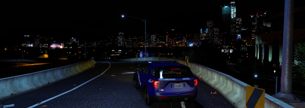 Could contain: vehicle, outdoor, building, land vehicle, sky, night, skyscraper, city, car, street, ground, light