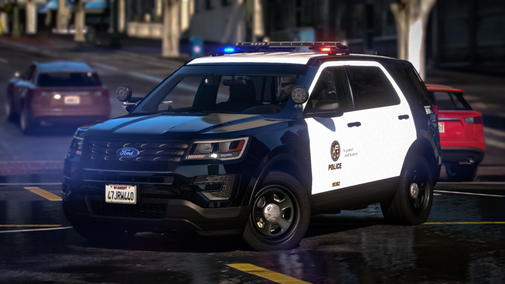 Could contain: vehicle, land vehicle, wheel, tire, outdoor, auto part, transport, police car, sport utility vehicle, bumper, law enforcement, ford, automotive exterior, road, motor vehicle, compact sport utility vehicle, vehicle registration plate, mitsubishi, police, roof rack, automotive light bulb, car, street