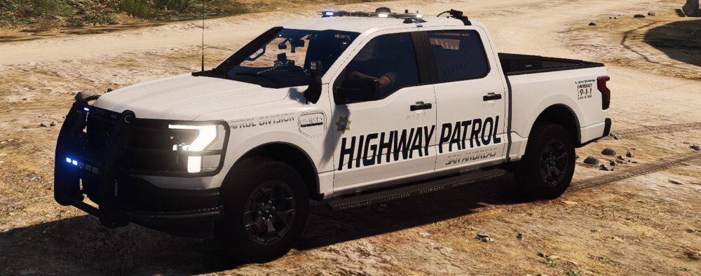 Could contain: vehicle, land vehicle, tire, outdoor, wheel, ground, auto part, bumper, transport, automotive tire, sport utility vehicle, pickup truck, fender, truck, automotive exterior, ford, motor vehicle, off-road vehicle, text, car, police, parked, jeep