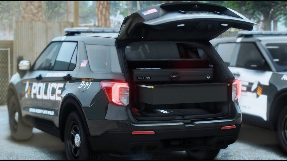 Could contain: vehicle, land vehicle, wheel, tire, text, sport utility vehicle, bumper, transport, car, auto part, automotive exterior, vehicle registration plate, outdoor, roof rack, compact sport utility vehicle, automotive luggage rack, crossover suv, automotive carrying rack, motor vehicle, automotive tail & brake light, automotive tire, fender, mitsubishi, automotive side marker light, ford, police, nissan, suv