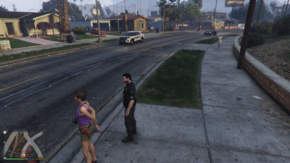 Could contain: outdoor, sky, tree, road, way, land vehicle, clothing, road surface, vehicle, street, person, ground, woman, girl