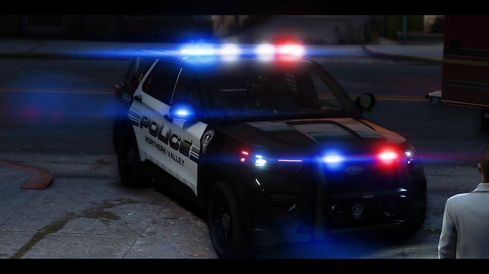 Could contain: vehicle, land vehicle, wheel, outdoor, tire, transport, car, text, auto part, automotive lighting, police car, automotive light bulb, automotive tail & brake light, road, police, light, night, street, person