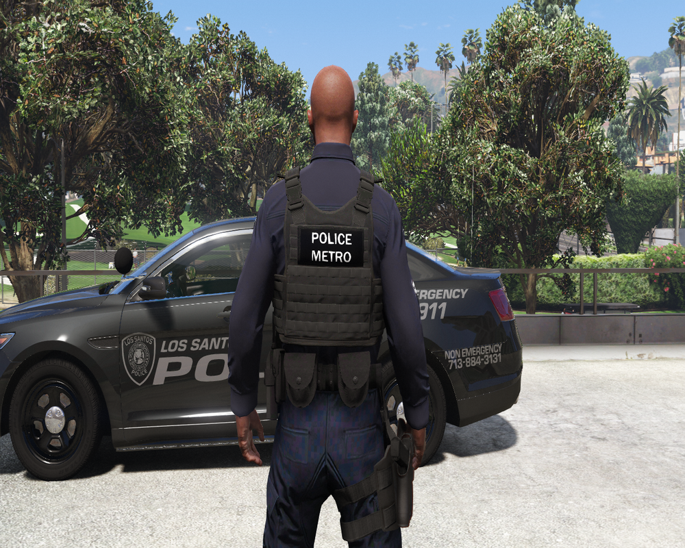 Could contain: outdoor, vehicle, land vehicle, car, clothing, law enforcement, wheel, tree, tire, person, man, police, text, police officer, officer