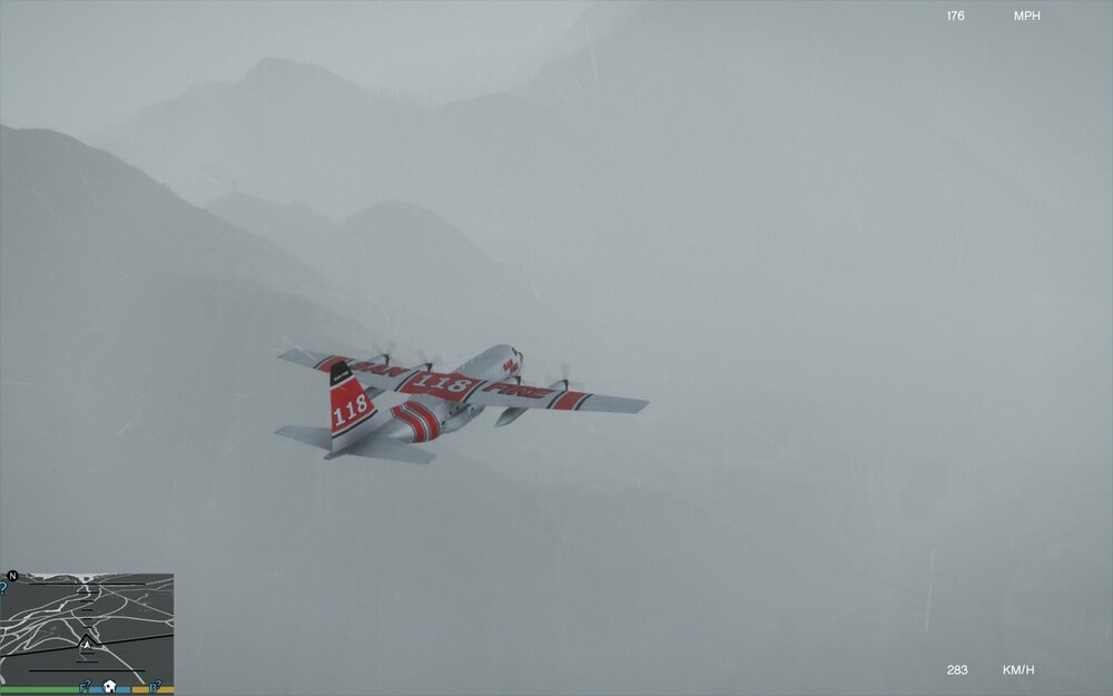 Could contain: aircraft, fog, transport, airplane, vehicle, plane, air travel, screenshot, flight, aviation, outdoor, mountain