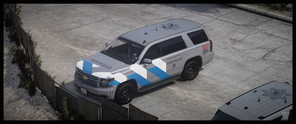 Could contain: vehicle, land vehicle, wheel, tire, outdoor, auto part, transport, bumper, automotive exterior, ground, motor vehicle, van, car, street, parked, police