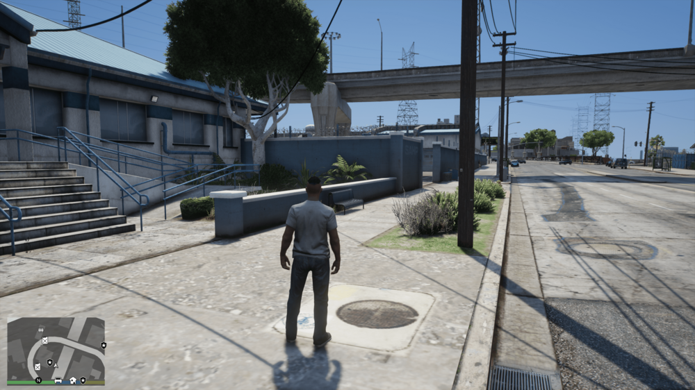 Could contain: outdoor, tree, sky, plant, ground, screenshot, track, sidewalk