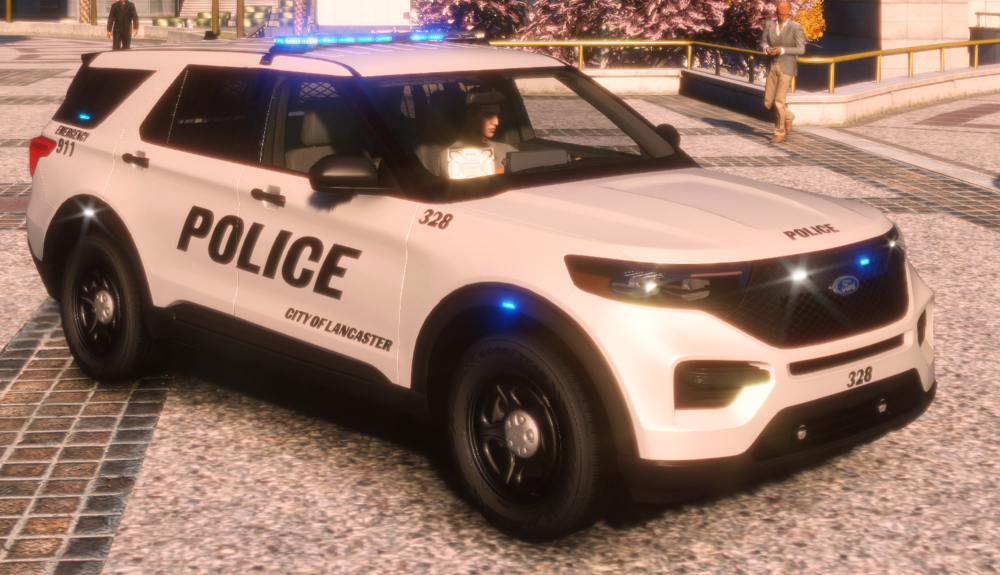 Could contain: land vehicle, vehicle, wheel, tire, outdoor, police car, car, bumper, law enforcement, auto part, sport utility vehicle, transport, police, street