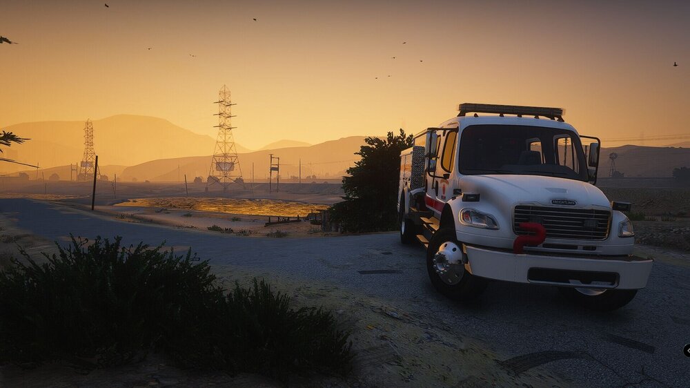 Could contain: outdoor, sky, land vehicle, wheel, transport, car, road, ground, tire, bus, truck, mountain, sunset, driving, desert, parked, vehicle, travel