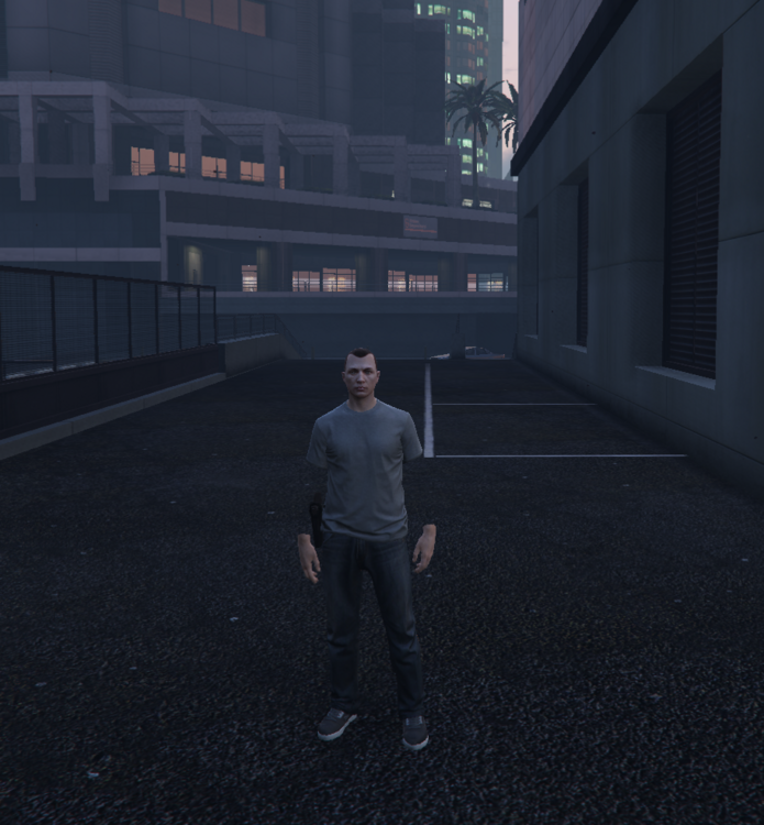 Could contain: clothing, screenshot, man, footwear, building, person, pc game, outdoor