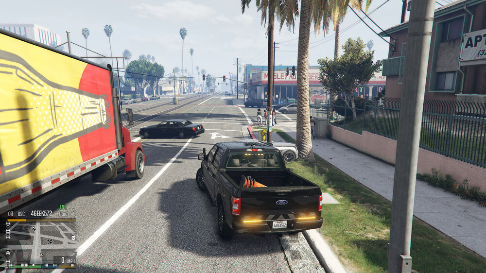 Could contain: land vehicle, outdoor, vehicle, sky, wheel, tree, text, tire, truck, transport, ground, street, car