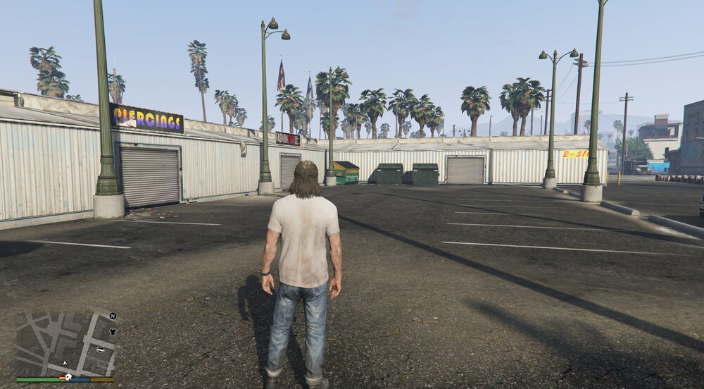 Could contain: outdoor, sky, clothing, jeans, tree, ground, person, footwear, man, street