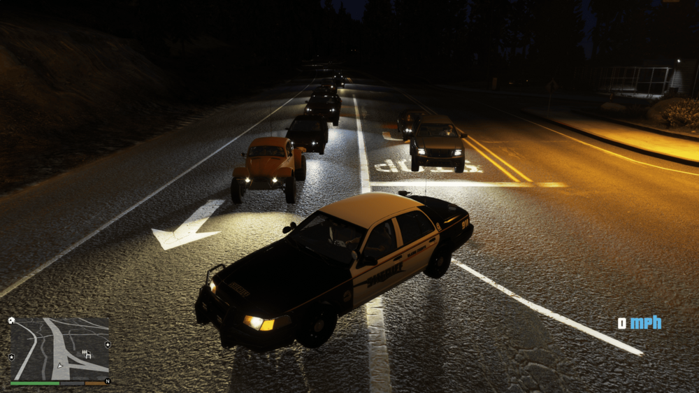 Could contain: vehicle, land vehicle, road, wheel, outdoor, street, way, screenshot, night, ground, light, car