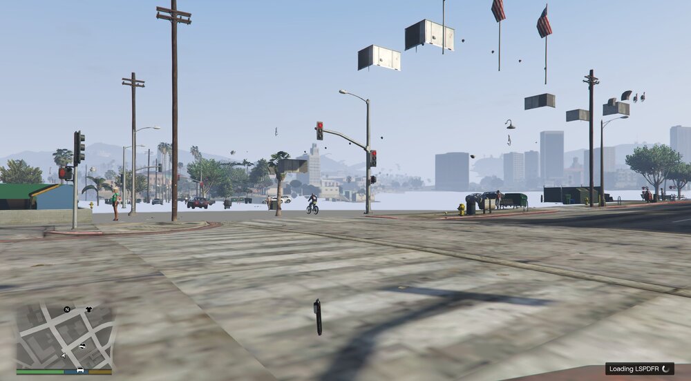 Could contain: sky, outdoor, tree, screenshot, flag, ground