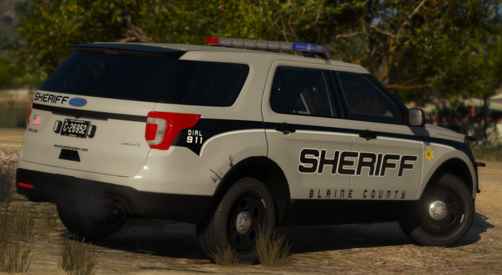 Could contain: vehicle, land vehicle, outdoor, wheel, transport, tire, text, sport utility vehicle, ford, roof rack, auto part, police, law enforcement, automotive luggage rack, police car, automotive exterior, compact sport utility vehicle, emergency vehicle, motor vehicle, bumper, automotive carrying rack, car, emergency