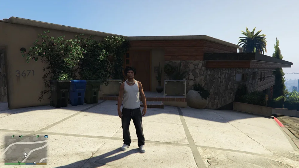 Could contain: outdoor, sky, tree, clothing, footwear, plant, building, ground, person, trousers, house