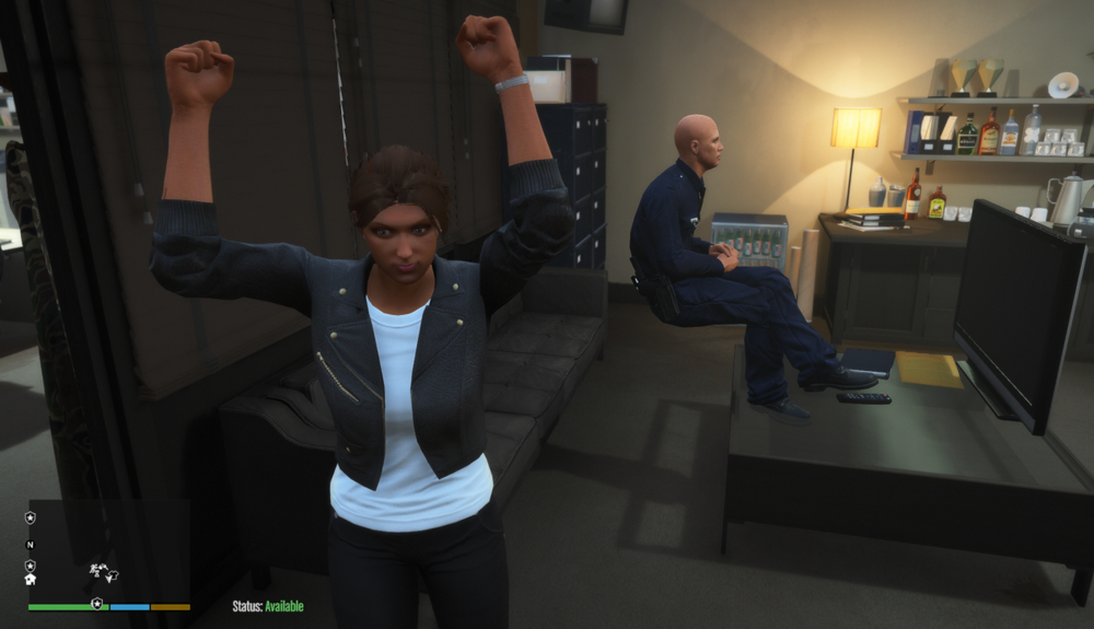 Could contain: clothing, person, man, indoor, wall, screenshot, human face, furniture, footwear, trousers