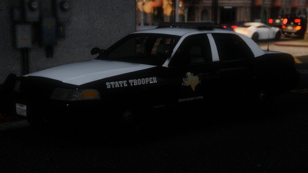 Could contain: vehicle, land vehicle, police, transport, wheel, outdoor, tire, ford crown victoria police interceptor, car, police car, auto part, full-size car, law enforcement, street, parked