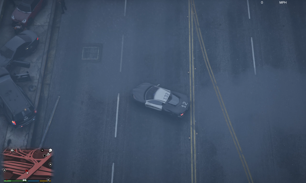 Could contain: car, vehicle, outdoor, fog, road, street