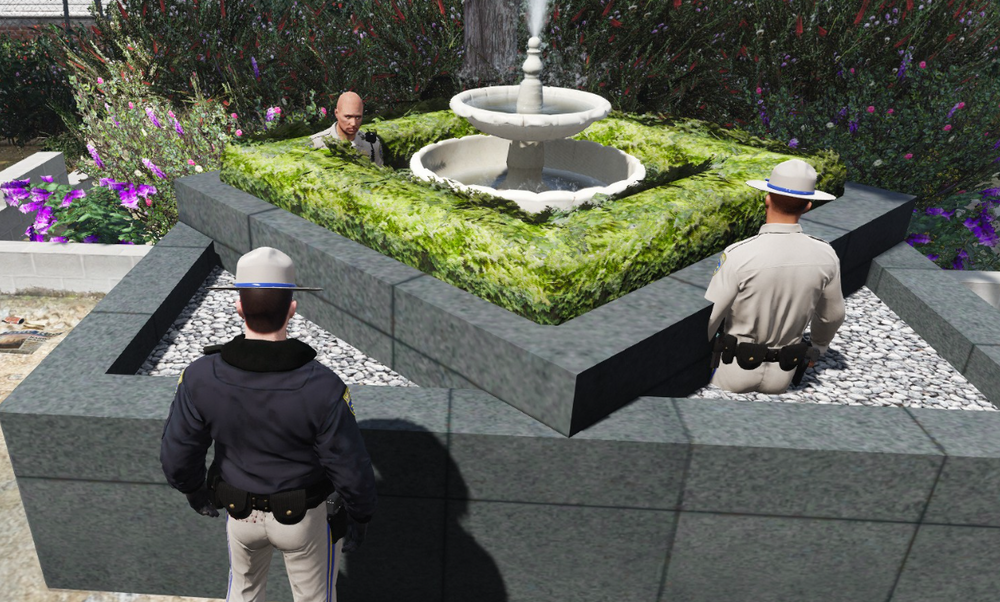 Could contain: outdoor, clothing, plant, flower, funeral, person, garden, ground, statue, stone