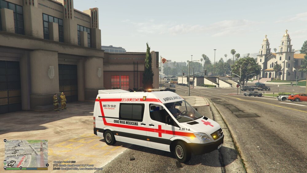 Could contain: vehicle, land vehicle, ambulance, outdoor, transport, sky, wheel, van, emergency vehicle, emergency service, text, emergency, car, mode of transport, ground, street