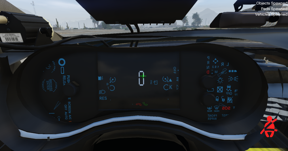 Could contain: control panel, text, vehicle, gauge, flight instruments, car, plane, outdoor, cockpit
