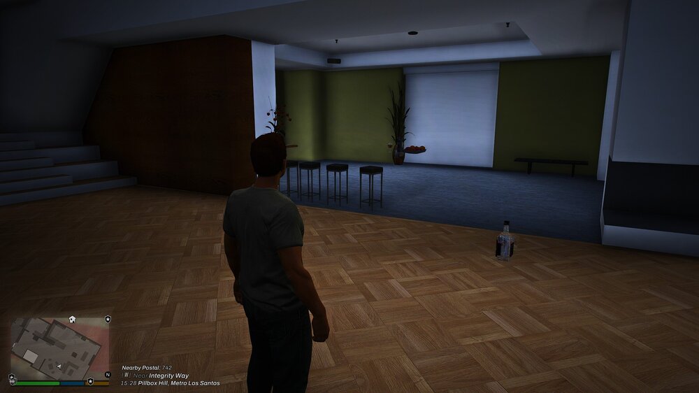 Could contain: indoor, clothing, wall, screenshot, flooring, man, person, floor, room, ceiling
