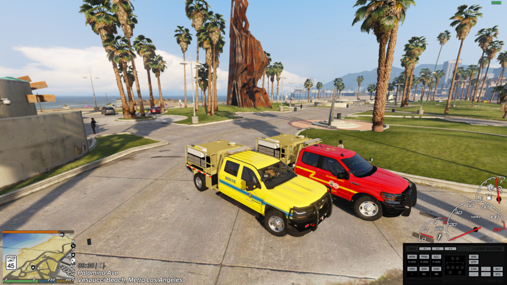 Could contain: land vehicle, vehicle, wheel, sky, tree, outdoor, tire, truck, screenshot, palm tree, car, palm