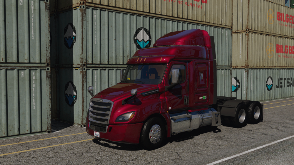 Could contain: vehicle, transport, wheel, land vehicle, truck, tire, outdoor, building, motor vehicle, commercial vehicle, road, mode of transport, auto part, red, parked, ground