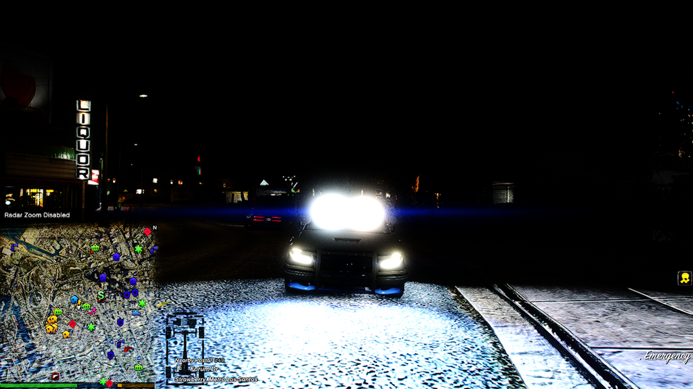 Could contain: street light, electricity, outdoor, light, track, ground, city, night