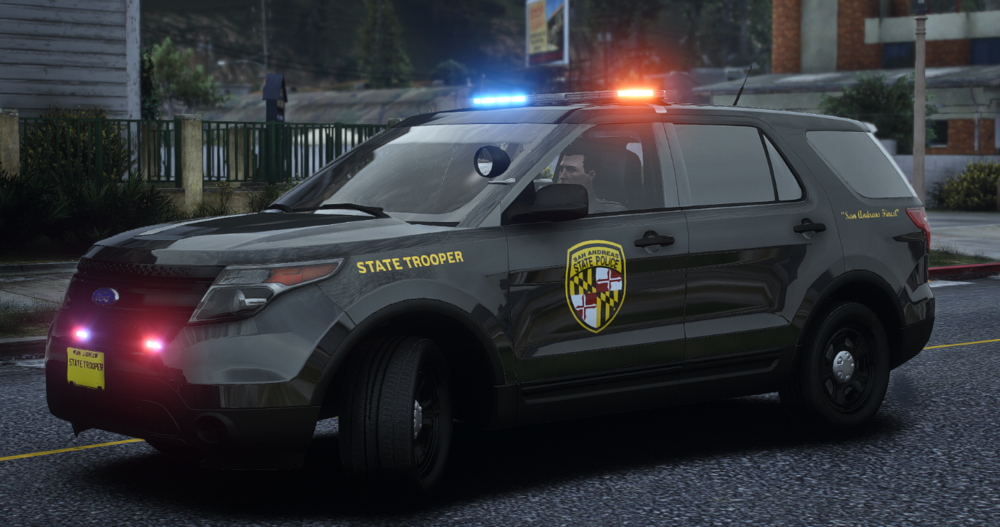 Could contain: vehicle, land vehicle, wheel, tire, transport, police, outdoor, sport utility vehicle, auto part, bumper, compact sport utility vehicle, roof rack, automotive exterior, automotive luggage rack, ford, motor vehicle, automotive carrying rack, automotive lighting, crossover suv, car, emergency service, emergency vehicle, road, law enforcement, suv, street, light, emergency