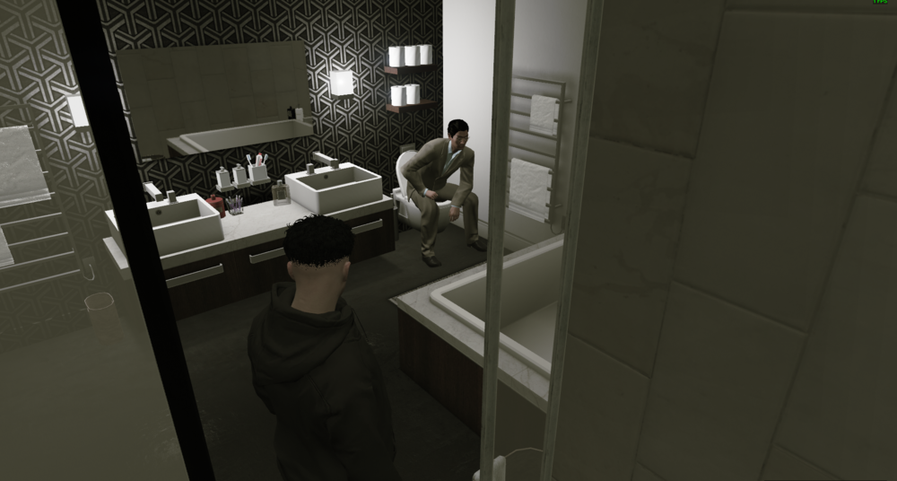 Could contain: indoor, sink, mirror, screenshot, wall, bathroom