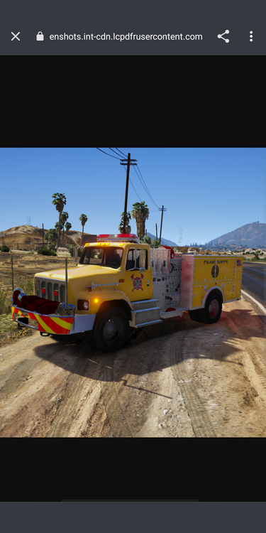 Could contain: vehicle, outdoor, sky, land vehicle, transport, wheel, truck, screenshot, text, ground, parked, yellow