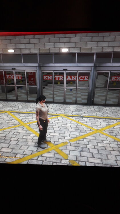 Could contain: clothing, screenshot, building, footwear, person, ground, track